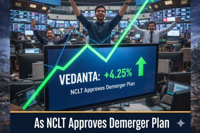 Vedanta Share Price Surges Over 4% as NCLT Approves Demerger Plan