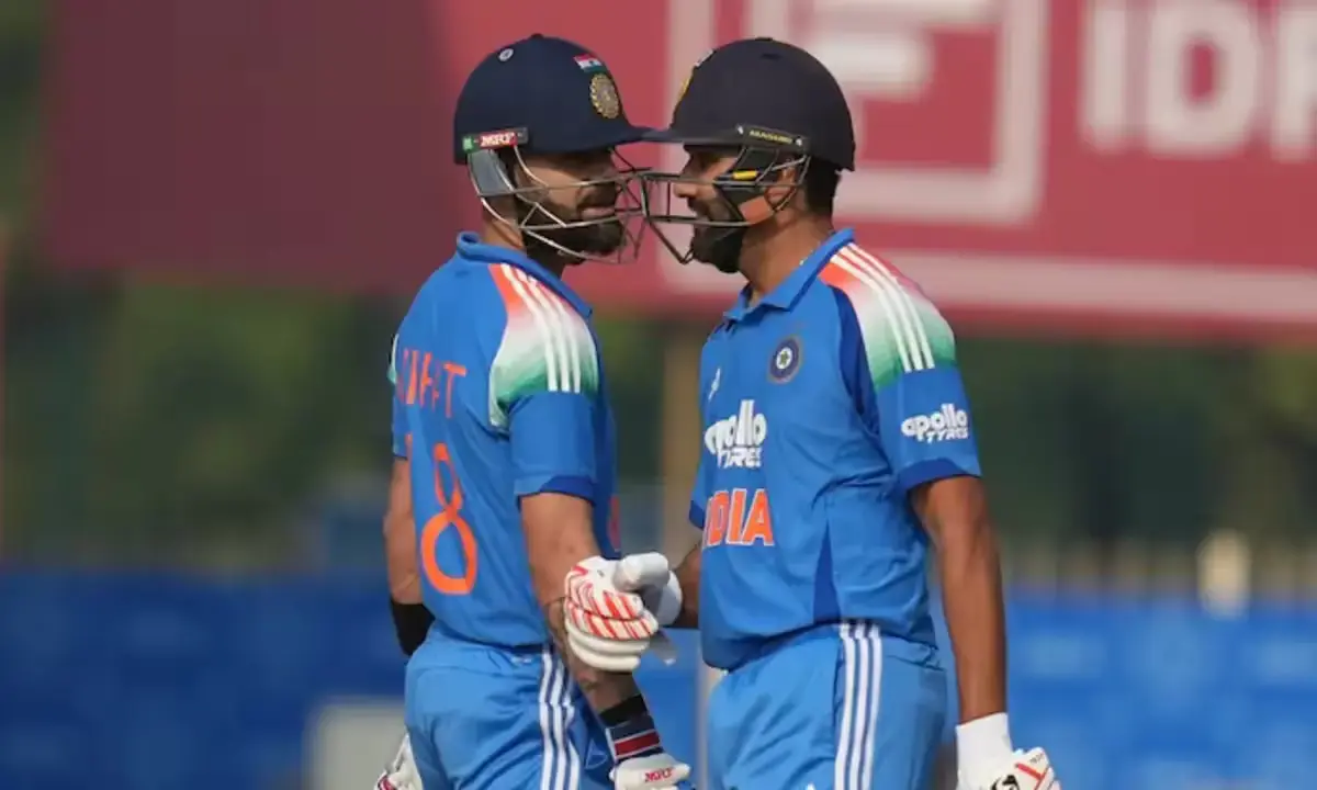 2027 ODI World Cup:What Virat Kohli & Rohit Sharma’s New Role Could Mean for India’s Campaign Virat Kohli and Rohit Sharma discussing strategy during an ODI-style match