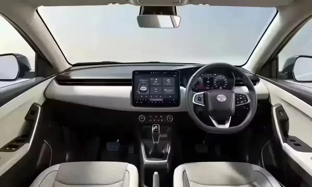 2026 Tata Punch facelift interior with touchscreen and digital cluster