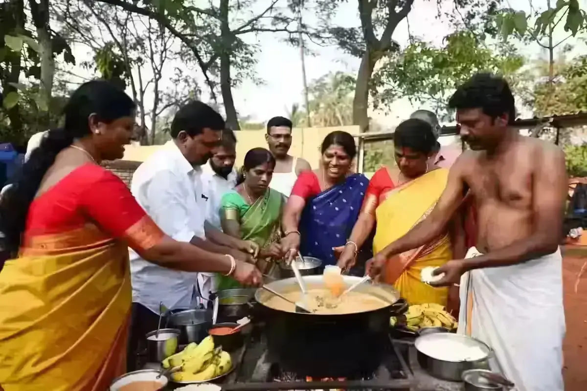 Thai Pongal family celebration